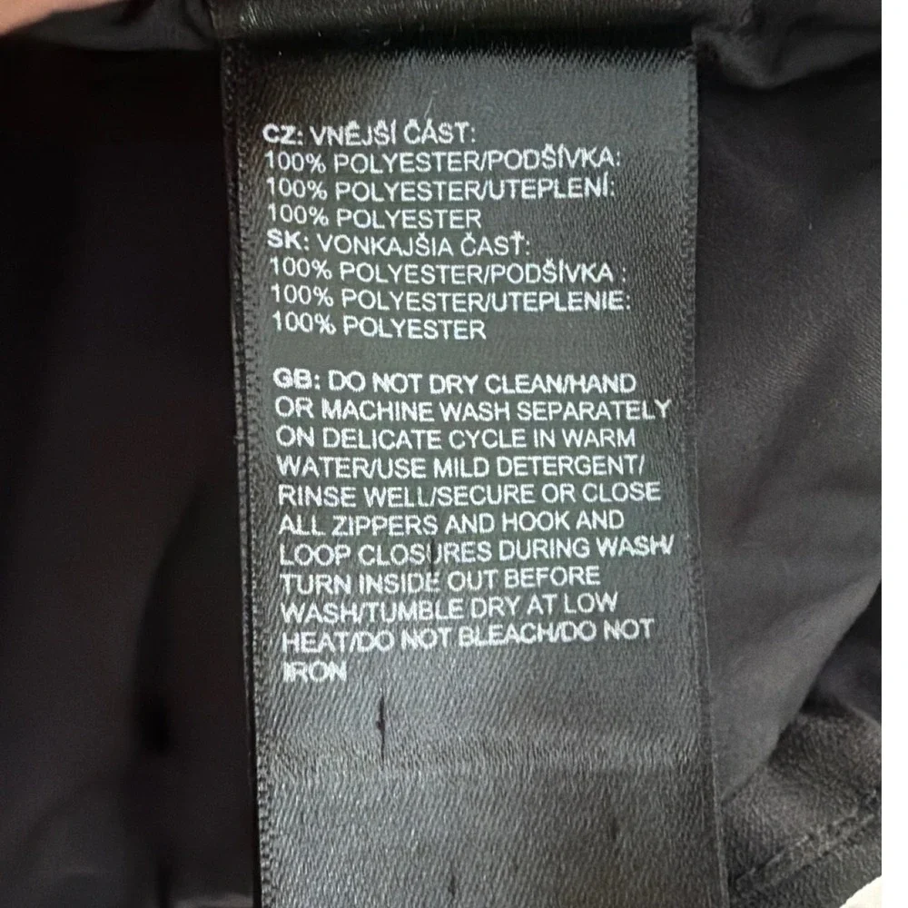 The North Face Mens Small Insulated Hooded Parka Jacket Black Zip Up